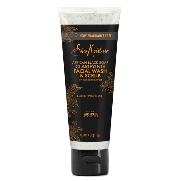 Jabón negro africano SheaMoisture para lavado y exfoliación facial, 120 ml