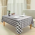 thumbnail image 5 of Checkered Tablecloth Rectangle - Stain Resistant, Waterproof and Washable Table Cloth Gingham for Outdoor Picnic, Holiday Dinner, 60 x 102 Inch, Coffee and White, 5 of 6