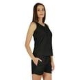 thumbnail image 2 of Bimba Solid 2 Pcs Nightwear Set For Womens Casual Sleeveless Loungewear Shirt & Short Sleepwear, 2 of 7