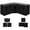 Black, variant on Akaber 80.7" Wooden Combinable Dog Crate Furniture for 3 Dogs with Lockable Doors, Divider