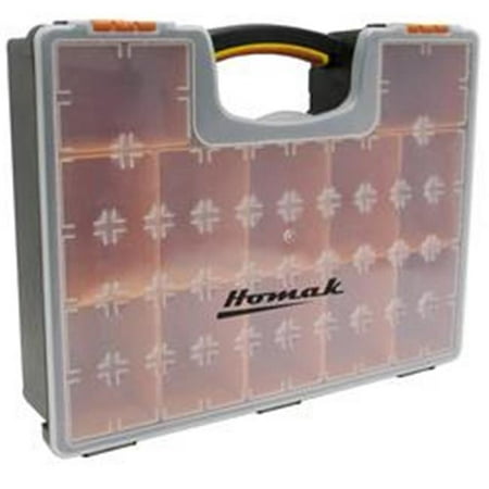 

Homak Plastic Organizer with 12 Removable Bins Orange - Large