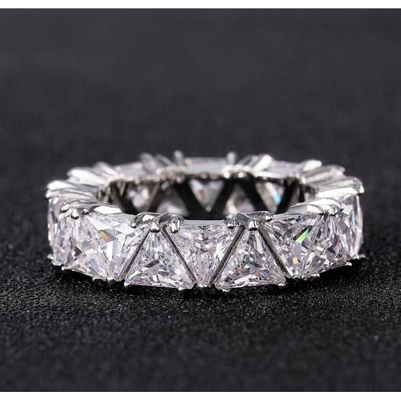 Silvago Jewel 3 Ct Pear Cut Lab Created Simulated Diamond - 14K White Gold Plated Ring - Sweeping Engagement Bypass Ring - Halo Wedding Anniversary Gift Ring For Her - Engraved Ring for Her