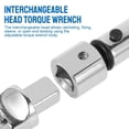 thumbnail image 4 of Digital Adjustable Torque Wrench 5-25 NM 30mm Steel Open End Torque Wrench 9×12mm Interchangeable Head Torque Wrench Car Repair Maintenance Spanner Hand Tool for Bicycle Car, 4 of 11