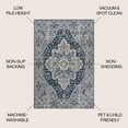 thumbnail image 2 of JONATHAN Y WASHABLE 5 x 8 Area Rug, Didim Boho Medallion - Navy/Light Gray, WSH102B-5, 2 of 8