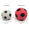 thumbnail image 5 of Tres juguetes para perros de 7cm, pelota de látex, fútbol y juegos interactivos para apretar, masticar y lanzar, perro de tamaño mediano, 5 of 5