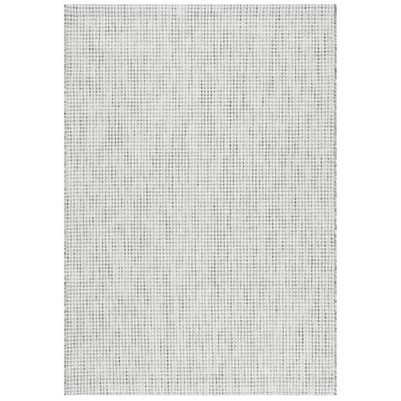 SAFAVIEH Courtyard Finola Geometric Indoor/Outdoor Area Rug, Ivory/Dark Grey, 5'3" x 7'7"