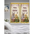 thumbnail image 3 of Happy Easter Bathroom Window Curtain, Rabbit Eggs Spring Mushrooms Flowers Yellow Light Filtering Coffee Kitchen Curtains, Bedroom Living Room Curtains 2 Panel 84"x63", 3 of 6