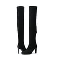 thumbnail image 2 of Shoe'N Tale Women Faux Suede Chunky Heel Stretch Over The Knee Thigh High Boots, 2 of 5