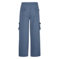 thumbnail image 5 of WAENQINLA Men's Elastic Drawstring Waist Straight Leg Cargo Pants Outdoor Hiking Fitness Casual Long Trousers with Multi-Pockets M-3XL, 5 of 9