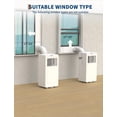 thumbnail image 6 of Portable Air Conditioner, 8000 BTU for Rooms Up to 350 Sq. Ft. 4 Modes with Remote Control Quiet AC, Dehumidifier, Fan Includes Window Installation Kit, 24-Hour Timer,Sleep Mode,White, 6 of 7