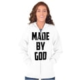 thumbnail image 4 of Made Religious Christ Faith Christian Unisex Fleece Graphic Zip Up Hoodie Brisco Brands 5X, 4 of 5