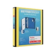 Staples 1.5" D-Ring Better Binder Yellow (19060) 827605