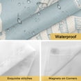 thumbnail image 4 of No Hook Light Blue Starfish Coastal Shower Curtain with Snap in Liner Set, Shell Summer Beach Nautical Waterproof Fabric Bathroom Curtains with See Through Top Window, Hotel Style Long 72 x 84 Inch, 4 of 9