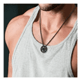 thumbnail image 4 of Collar Con Dije Disco Pesa Cadena Acero Inoxidable Gym Fit Malubero, Negro, 4 of 5