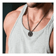 thumbnail image 4 of Collar Con Dije Disco Pesa Cadena Acero Inoxidable Gym Fit Malubero, Negro, 4 of 5