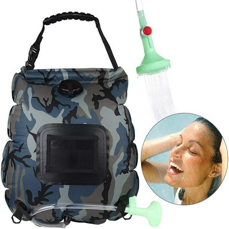

Oenbopo Portable Shower 5 Gallons Camping Shower with Shower Head Thermometer Strip for Beach Outdoor