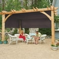 thumbnail image 1 of Covers & All Toile d'Ombrage Universelle de Remplacement pour Pergola à Auvent 12 Oz - Housse de Pergola 100 % Imperméable et Résistante aux Intempéries pour Patio, Véranda, Terrasse, Balcon avec Oeillets (4 Pieds H x 10 Pieds L, Café), 1 of 7