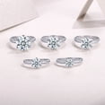 thumbnail image 2 of Apaison 925 Sterling Silver 1CT&2CT&3 Carat Moissanite Women Wedding Ring - Engagement Anniversary Jewelry Gift - Size 5 ~9, 2 of 9