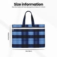 thumbnail image 3 of Handbag File Bag 15×10.6in Large Capacity Double Pocket Designed For Work Travel Travel Shopping Cornflowerblue Buffalo Plaid Check Tartan Scotland_1, 3 of 8