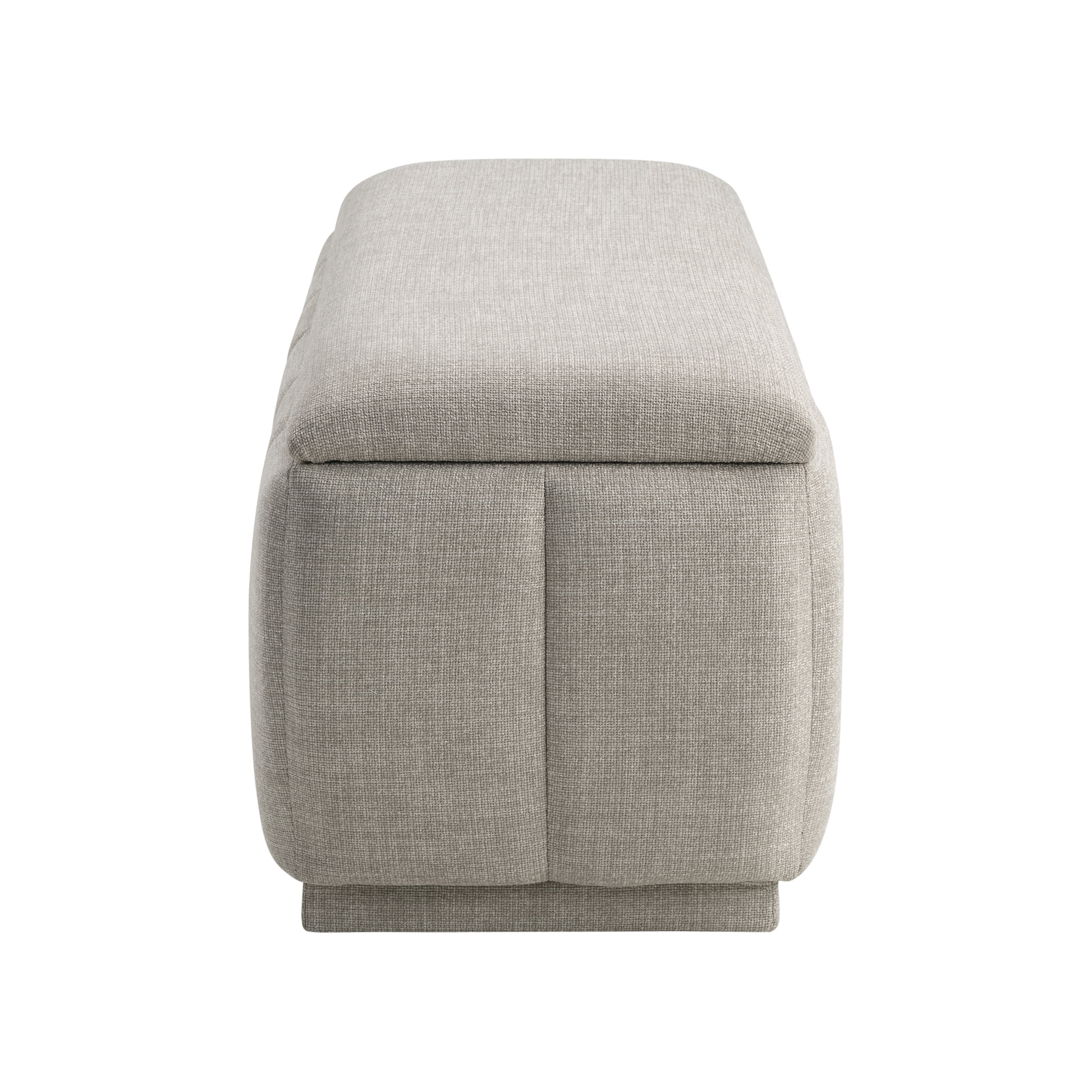 OakvillePark Halorini Textured Fabric Lift Top Storage Bench, Taupe