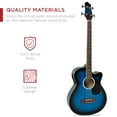 thumbnail image 4 of Best Choice Products 22-Fret Full Size Acoustic Electric Bass Guitar w/ 4-Band Equalizer, Truss Rod - Blue, 4 of 8