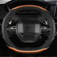 thumbnail image 5 of Car Steering Wheel Cover For Peugeot 3008 4008 5008 Carbon Fiber Two-color Splicing Four Seasons Universal Steering Wheel Cover, 5 of 5