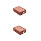 thumbnail image 1 of Bewildely Caja de almacenamiento de plástico de amplia aplicación para escritorio sin desorden Organizador de escritorio apilable apilable 8015 8015naranja 2Conjunto, 1 of 6