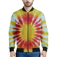 thumbnail image 3 of Chaqueta con estampado de arcoíris giratorio para hombres y mujeres, colorida chaqueta con cremallera de gran tamaño informal de manga larga con estampado 3D, abrigo, blusas de calle, 3 of 5
