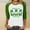 07 Green, variant on YueHuiYing Womens St. Patricks Day Crewneck Pullover 3/4 Sleeve Shirts Irish Day Shamrock Loose Sweatshirt Tops