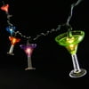 Party Lights Margarita String Lights 10 Multicolor Glasses Outdoor Plug-In