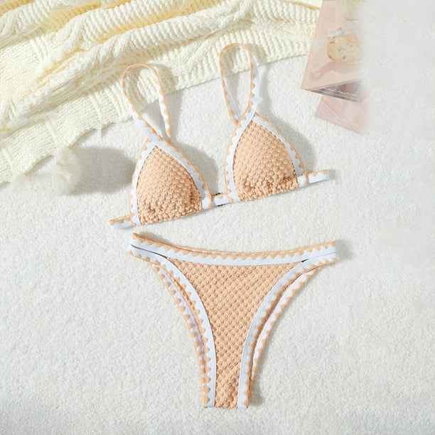 Traje de baño para mujer, traje de baño dividido de moda para mujer, traje de baño deportivo ajustado de cintura alta de comercio exterior, trajes de baño para mujer