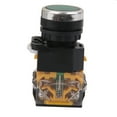 thumbnail image 3 of DYNWAVECA 660V 10A Interrupteur Rond Momentané Vert Sans Bouton NC Alimentation Lourde DIY, 3 of 7