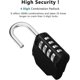 thumbnail image 2 of Combination Locker Padlock, 4 Digit Coded Padlock, Gym Lock, School Locker Lock, Weatherproof Combination Lock Outdoor (Black), 2 of 5