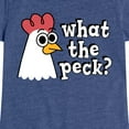 thumbnail image 3 of Instant Message - What The Peck Chicken - Toddler & Youth Girls Short Sleeve Graphic T-Shirt, 3 of 6