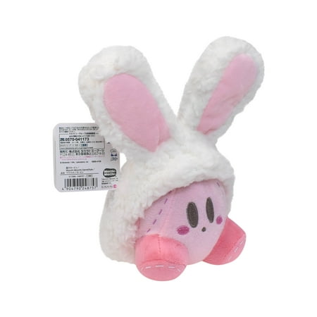 L Gift Store Plush Toys Pink Bunny Ears Kirby 7.1" Super Star Stulled Cute Doll Gift for Kids Home Decoration