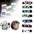 Ageoie Hair Clips Girls Cute Green Eyes Cheer Pompom Barrettes Handmade