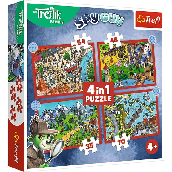 Trefl Kids Treflik Familiy - The Trefliks' Travels 4in1 (35/48/54/70 Piece) Puzzle