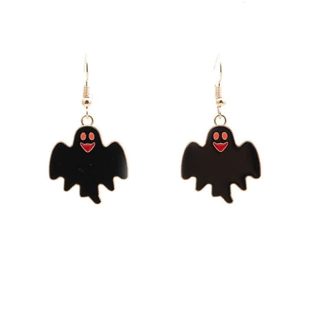 WCRAZYE 3-Pair Halloween Ghost Bat Earrings - Stainless Steel Tiny Stud Earrings, Cute & Spooky Jewelry For Women