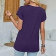 thumbnail image 6 of Raeneomay Casual Plus Size Tunics Tops Women's Summer Casual V-Neck Short Sleeved T-Shirt Lace Printed Top T-Shirt Short Sleeved V-Neck Top/Shirt, 6 of 6
