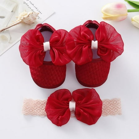 

Bow Design Princess Shoes Baby Girls Princess Shoes Baby Girl Shoes 0-6M Lovely