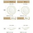 thumbnail image 7 of MALACASA Series LOTUS, 16-Piece Bone China Dinnerware Set, White with Golden Rim dinner Sets, Service for 4, 7 of 7
