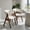 Walnut, variant on Demi Bonn Mid-Century Modern Dining Chair Set of 2, Sherpa Upholstered, Rubber Wood Frame, Black