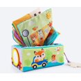 thumbnail image 3 of Juguete sensorial Montessori para bebés de 0 a 24 meses, caja de pañuelos suave y arrugada, 3 papeles con sonido y 7 bufandas de arcoíris para bailar, juguete de aprendizaje para e Regalo de navidad, 3 of 7