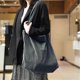thumbnail image 5 of KAIYANG Bolso de hombro de lona de pana de gran capacidad para mujer, estilo informal (marrón) verde oscuro, 5 of 5