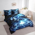 thumbnail image 3 of Homewish Jungle Dragon 7-Piece Twin Bedding Sets,Western Fantasy Animal Bedding Comforter Set,Blue Black Sheet Sets For Teens,Microfiber Bedroom Decor Reversible, 3 of 8