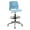 Sky Blue, variant on Olio Designs Lola Drafting Stool, 5 Star Caster Base, Navy