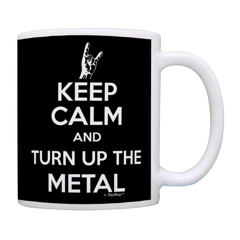 Black Metal Coffee Mug - Black