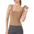 thumbnail image 4 of YESGG Women’s 2024 Square Neck Double Lined Tank Top Sleeveless,Summer Tops Basic Tight Shirts, 4 of 7