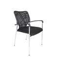 thumbnail image 2 of Silla de Visita Oficina Respaldo Malla y Base Cromada Strong Negro, 2 of 5