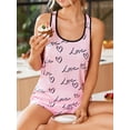 thumbnail image 4 of Avidlove Womens Heart Print Pajamas Sets Valentines Soft Tank Top and Shorts Set Sleeveless Racerback Cami Sleepwear 2 Piece Summer Nightwear, 4 of 6